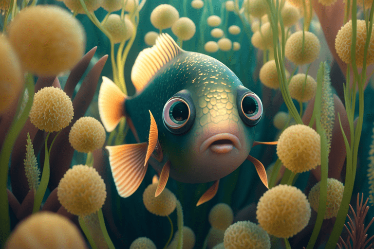 A fish in the ocean