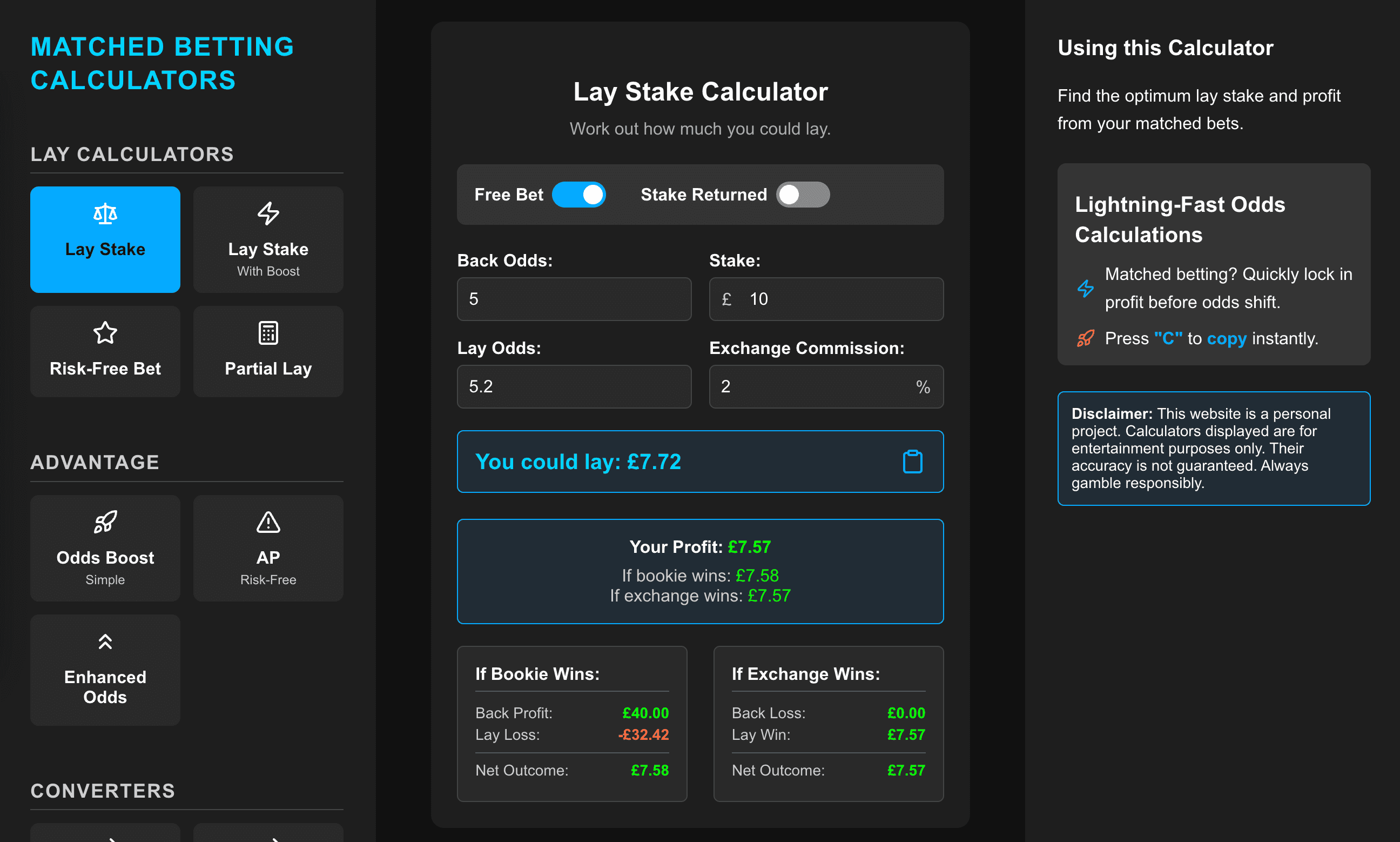 Odds Calculators