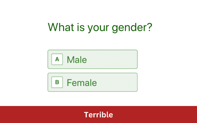 Asking about gender – the male/female binary