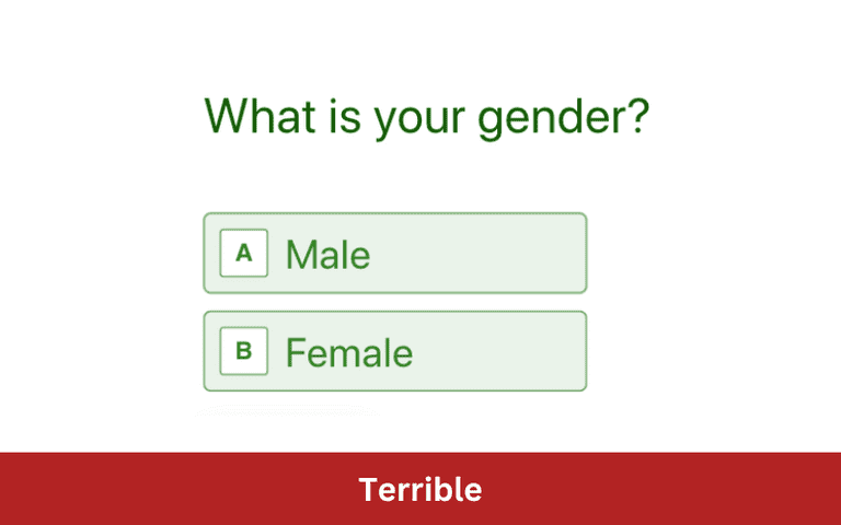 Asking about gender – the male/female binary