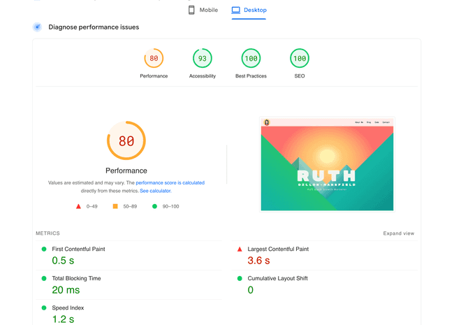 Pagespeed Insights