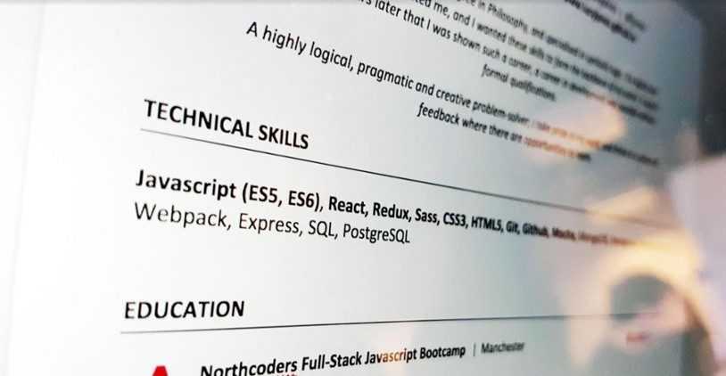 Writing the Perfect Junior Developer CV