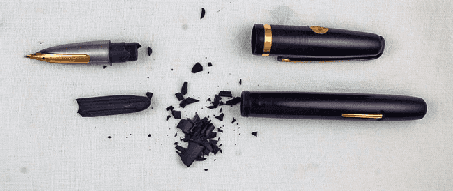 Broken pen